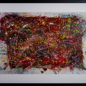 Frühlingserwachen 73x104cm Acryl Mischtechnik auf Karton m. Rahmen