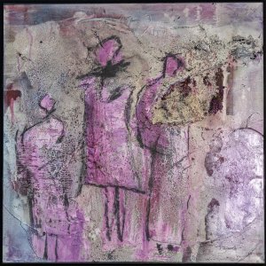 Lawendelduft 80x80cm Acrylmischtechnik auf Leinwand