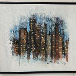 aufwachen in New York Acryl Mixed Media (privat)
